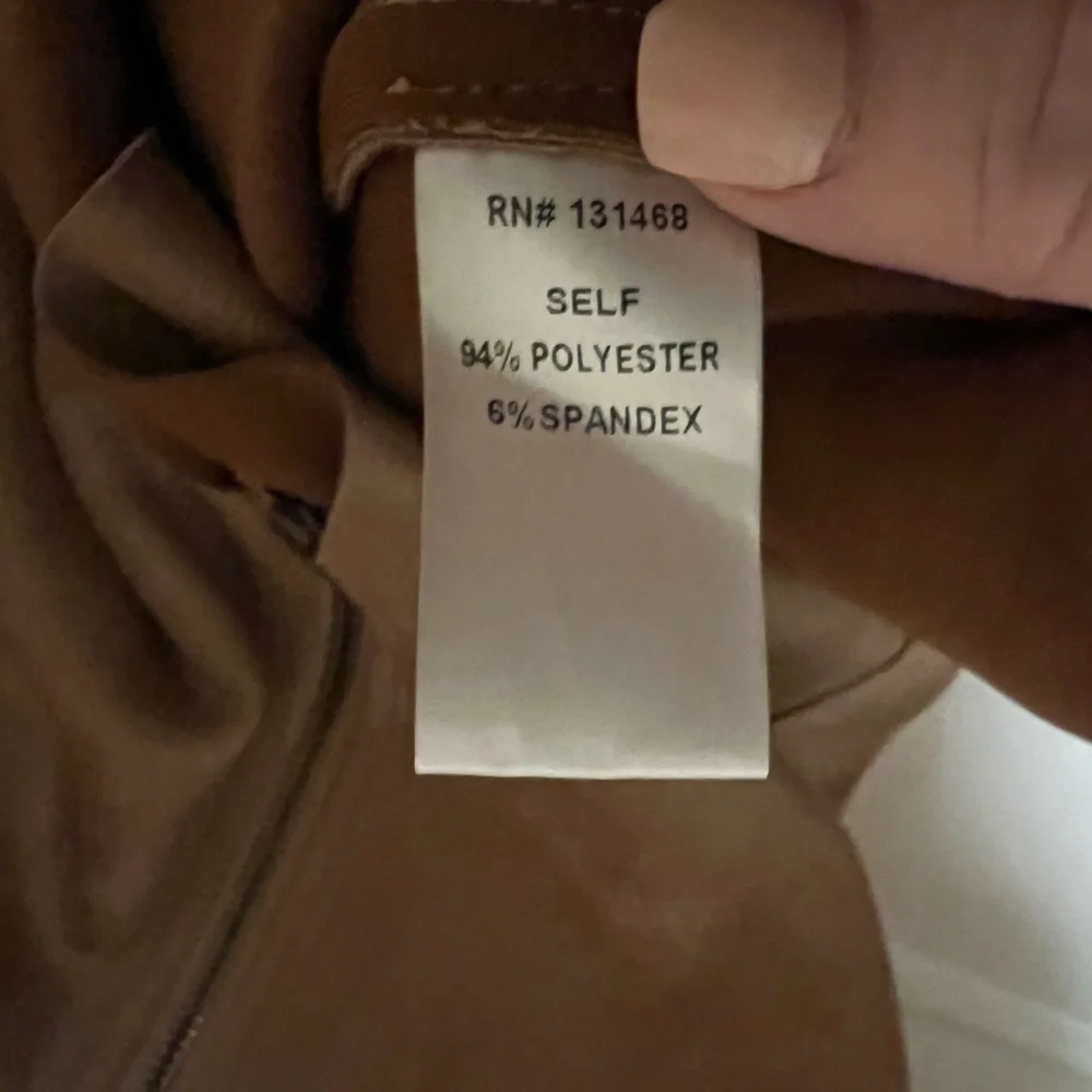 Fate Faux Brown Suede Skirt Zipper Knee Length Size Medium